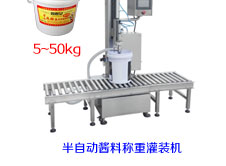 半自動(dòng)醬料稱(chēng)重灌裝機